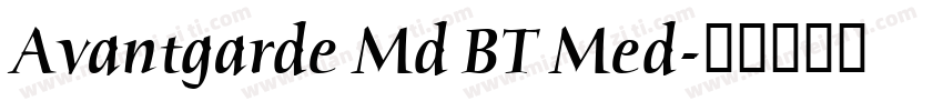 Avantgarde Md BT Med字体转换